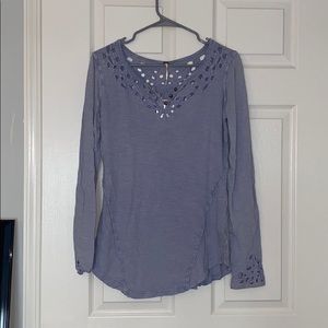 Free People lavender long sleeve shirt.